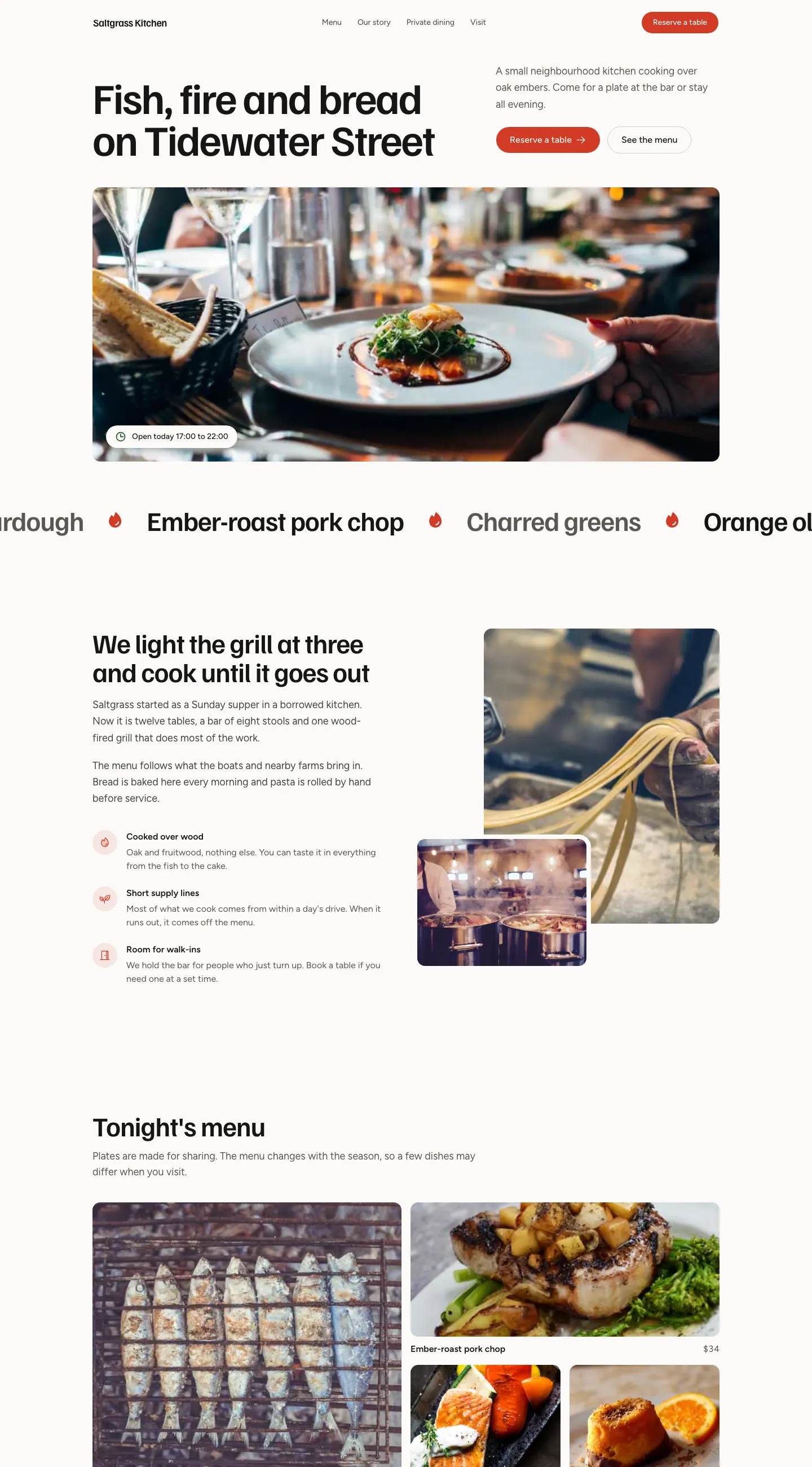Saltgrass Kitchen, restaurants and cafés template